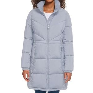 NWT Calvin Klein Light Blue Baby Blue Long Puffer Coat (size XL)
